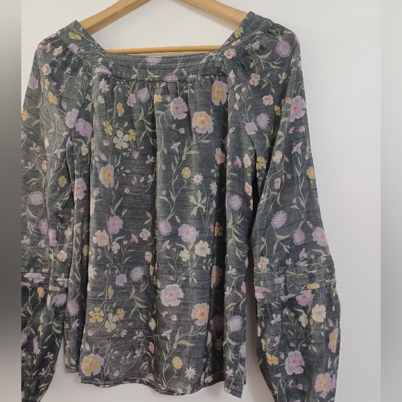 LC Lauren Conrad Floral Print Blouse Top - Picture 7 of 7